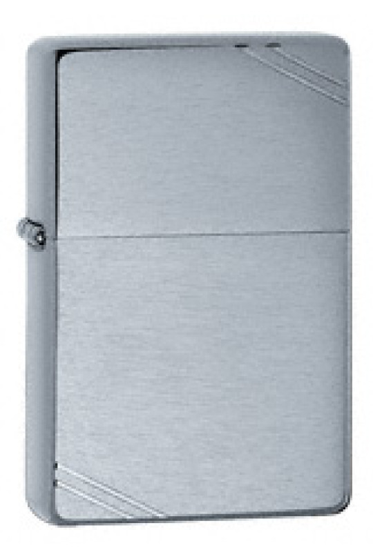 Brushed Chrome With Notches Zippo Lighter