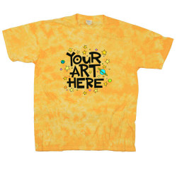 Crackle Gold Tie Dyed T-Shirt featuring your Custom Art