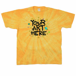 Pinwheel Gold Tie Dyed T-Shirt featuring your Custom Art