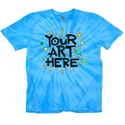 Pinwheel Turquoise Tie Dyed T-Shirt featuring your Custom Art