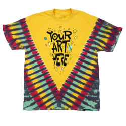V-Dye Rasta Tie Dyed T-Shirt featuring your Custom Art V-Dye Rasta Tie Dyed T-Shirt featuring your Custom Art