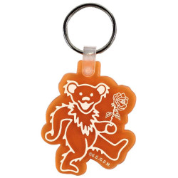 VINTAGE Grateful Dead Dancing Bear Orange Keychain