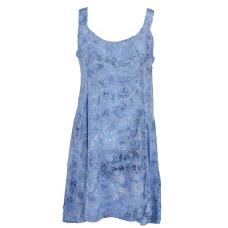 Multicolored Blue Hary Dary Short Strap Dress