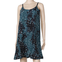 Hary Dary Adjustable Strap Slip Dress Green Moons