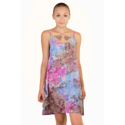 Hary Dary Adjustable Strap Slip Dress Pink and Blue