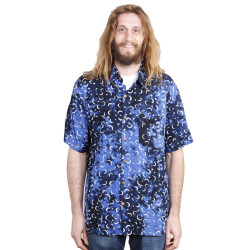 Blue Moon Batik Hary Dary Men's Button Down Camp Shirt