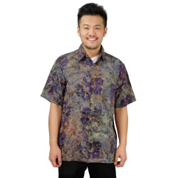 Moonflower Batik Hary Dary Men's Button Down Camp Shirt