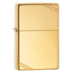 High Polish Brass With Notches Zippo Lighter