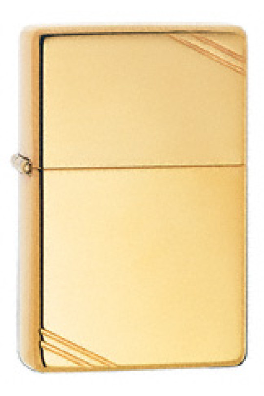 High Polish Brass With Notches Zippo Lighter