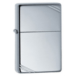 High Polish Chrome With Notches Zippo Lighter