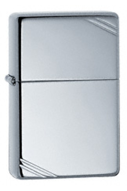 High Polish Chrome With Notches Zippo Lighter