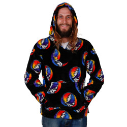 Grateful Dead Fleece Pull Over Hoodie Rainbow SYF
