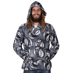 Grateful Dead Fleece Pull Over Hoodie Grey SYF Medium Only