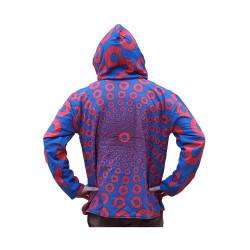 Reversible Fleece Lined Pullover Hoodie - Donut Vibes