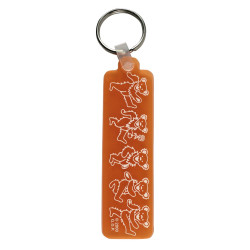 VINTAGE Grateful Dead Row Of Bears Orange Keychain