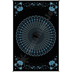 Grateful Dead Dancing Peacock Bear Tapestry 52x80 - Art by Taylar McRee