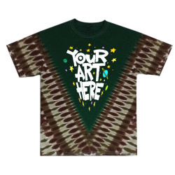 V-Dye Black & Brown Tie Dyed T-Shirt featuring your Custom Art