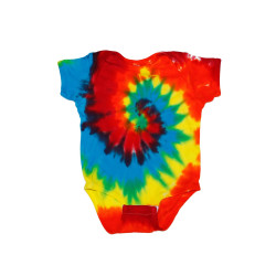 Rainbow Spiral Tie Dye Baby Romper