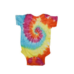 Pastel Spiral Tie Dye Baby Romper