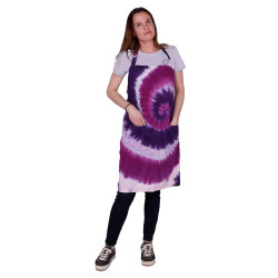 Tie Dyed Apron Purple/Pink Spiral
