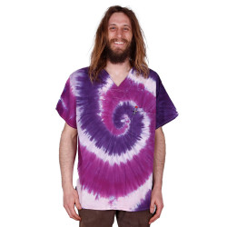 Tie Dyed Scrubs Purple/Pink Spiral