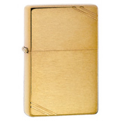 Vintage Brushed Brass Zippo Lighter