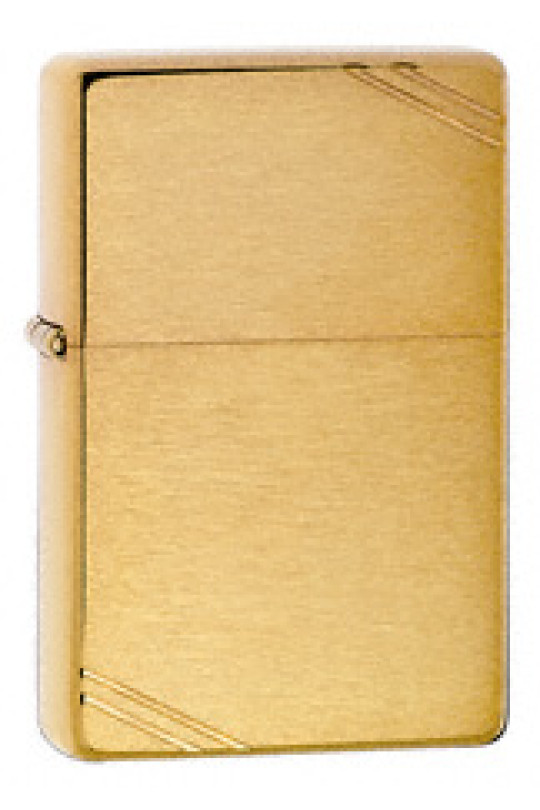 Vintage Brushed Brass Zippo Lighter