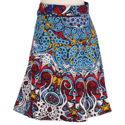 Glow Burst Short Wrap Skirt with Zip Pocket