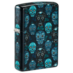 Glow In The Dark Sugar Skulls Zippo Lighter