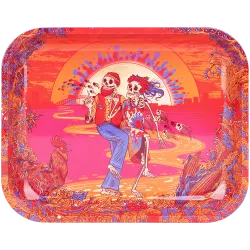 Sunset Dance Grateful Dead Large Metal Rolling Tray 13x11"