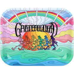 Under The Rainbow Grateful Dead Large Metal Rolling Tray 13x11"
