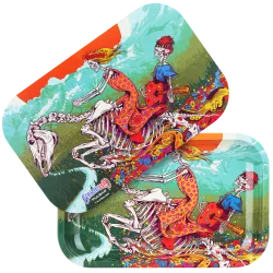 Dead Horse Grateful Dead Metal Rolling Tray and Lid Combo 11x7"