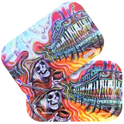 Steamboat Grateful Dead Metal Rolling Tray and Lid Combo 11x7"