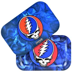 SYF Swirls Grateful Dead Metal Rolling Tray and Lid Combo 11x7"