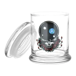 Space Your Face Grateful Dead Glass Jar with Pop Top 1/2 Oz