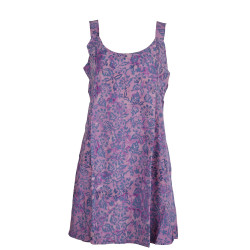 Multicolored Purple Hary Dary Short Strap Dress