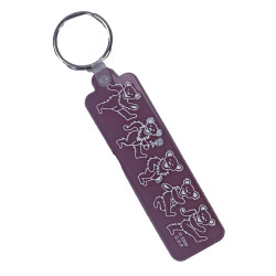 VINTAGE Grateful Dead Row Of Bears Purple Keychain