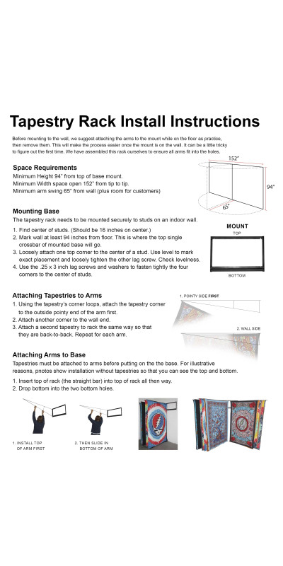 Tapestry Wall Rack Display