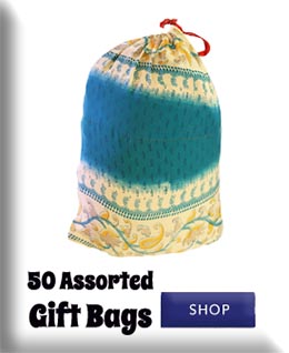 50 Assorted Sari Bags
